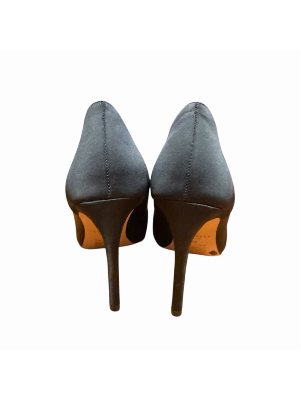 Ted Baker Orlilas Pointed Toe Satin Crystal Bow Stiletto Pumps Black Size 38/7.5 - Picture 8 of 13